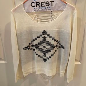 Black and white sweater